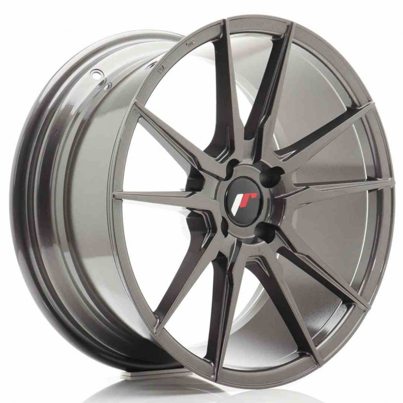 Llanta exclusiva Jr Wheels Jr21 18x8.5 Et20 4x108 Hyper Gray
