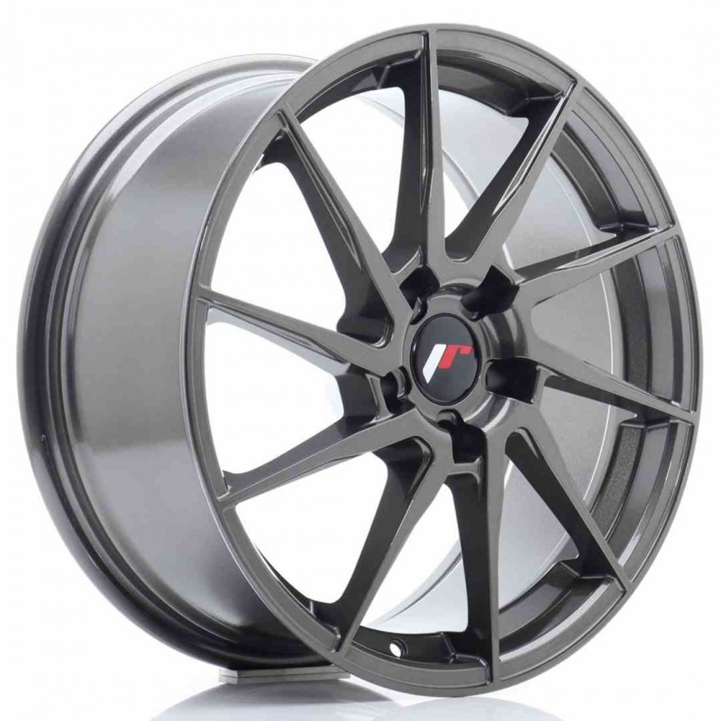 Llanta exclusiva Jr Wheels Jr36 18x8 Et35 5x120 Hyper Gray