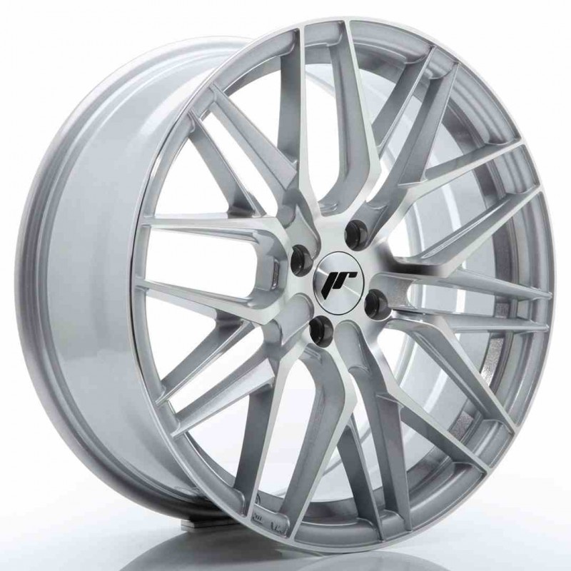 Llanta exclusiva Jr Wheels Jr28 18x7.5 Et40 4x100 Silver Machined Fac E