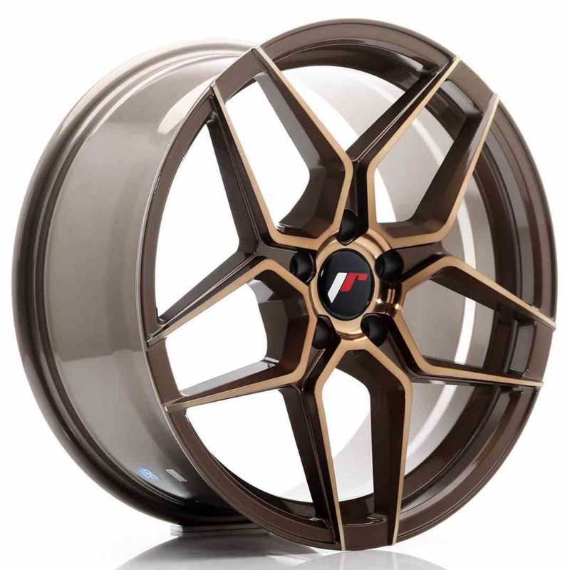 Llanta exclusiva Jr Wheels Jr34 18x8 Et42 5x112 Platinum Bronze