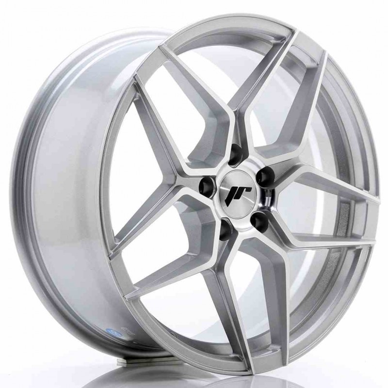 Llanta exclusiva Jr Wheels Jr34 18x8 Et42 5x112 Silver Machined Face