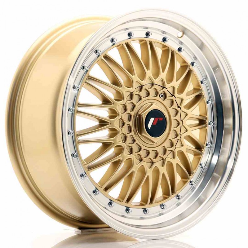 Llanta exclusiva Jr Wheels Jr9 18x8 Et35-40 Blank Gold W Machined Lip 