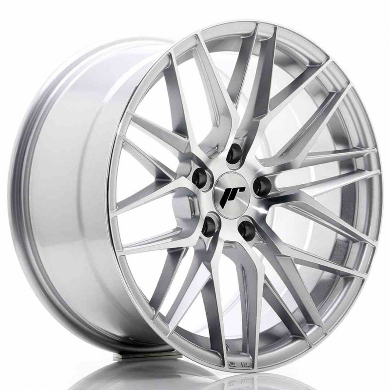 Llanta exclusiva Jr Wheels Jr28 18x9.5 Et35 5x120 Silver Machined Fac E
