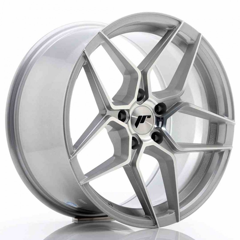 Llanta exclusiva Jr Wheels Jr34 18x9 Et35 5x120 Silver Machined Face