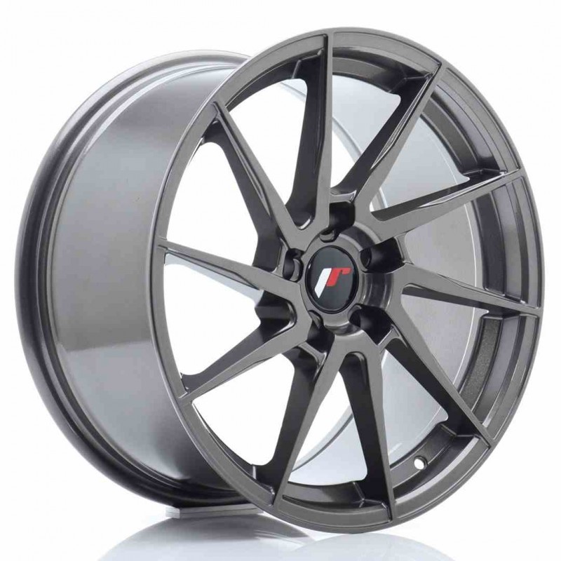 Llanta exclusiva Jr Wheels Jr36 18x9 Et35 5x120 Hyper Gray