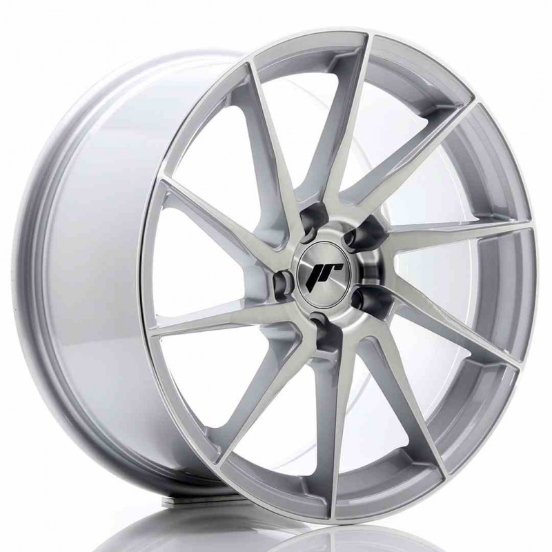 Llanta exclusiva Jr Wheels Jr36 18x9 Et35 5x120 Silver Brushed Face