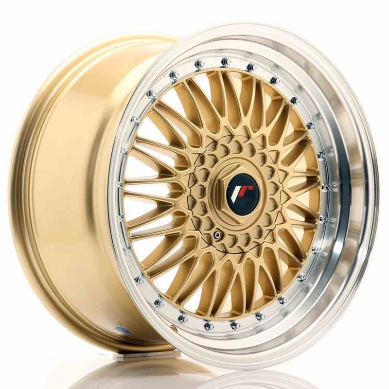 Llanta exclusiva Jr Wheels Jr9 18x9 Et20-40 Blank Gold W Machined Lip 
