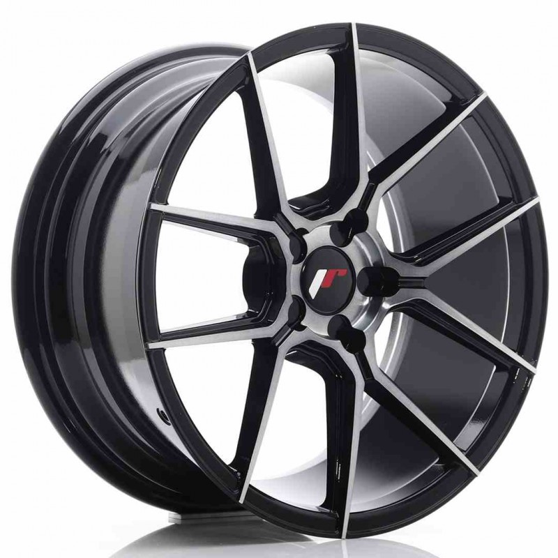 Llanta exclusiva Jr Wheels Jr30 18x8.5 Et20-40 5h Blank Black Brushed  W Tinted Face