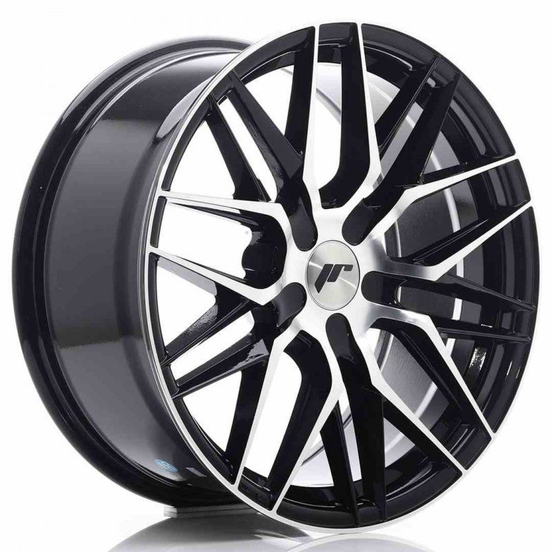 Llanta exclusiva Jr Wheels Jr28 18x8.5 Et20-40 5h Blank Gloss Black%2 0machined Face