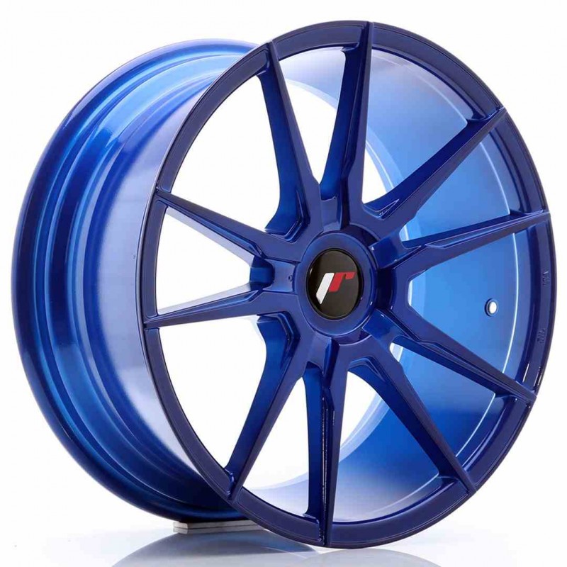 Llanta exclusiva Jr Wheels Jr21 18x8.5 Et20-40 Blank Platinium Blue