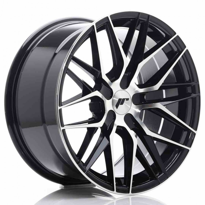 Llanta exclusiva Jr Wheels Jr28 18x9.5 Et20-40 5h Blank Gloss Black%2 0machined Face