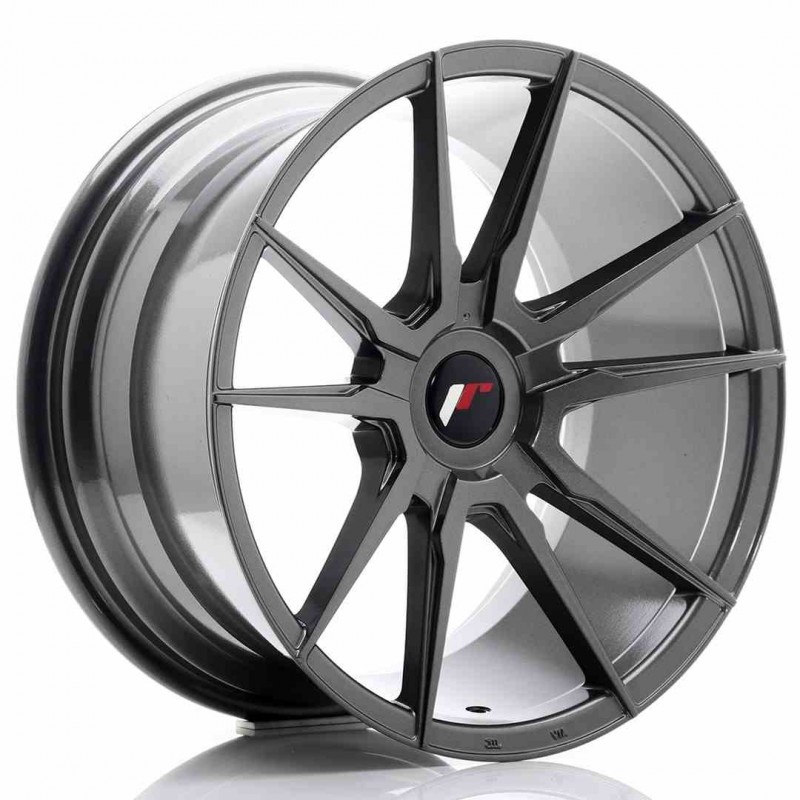 Llanta exclusiva Jr Wheels Jr21 18x9.5 Et20-40 Blank Hyper Gray