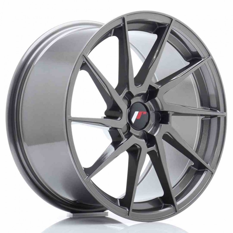 Llanta exclusiva Jr Wheels Jr36 18x9 Et20-48 5h Blank Hyper Gray