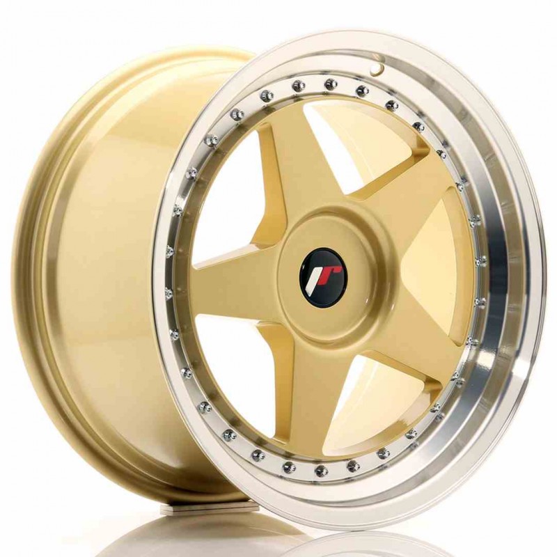 Llanta exclusiva Jr Wheels Jr6 18x9.5 Et20-40 Blank Gold W Machined L Ip