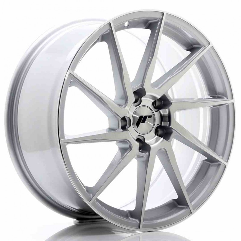 Llanta exclusiva Jr Wheels Jr36 19x8.5 Et35 5x120 Silver Brushed Face 