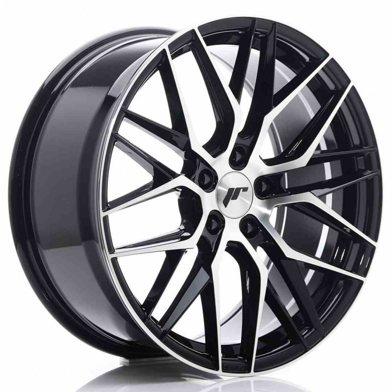 Llanta exclusiva Jr Wheels Jr28 19x8.5 Et40 5x108 Glossy Black Machin Ed Face