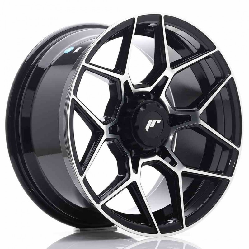 Llanta exclusiva Jr Wheels Jrx9 18x9 Et18 6x139.7 Gloss Black Machine D Face