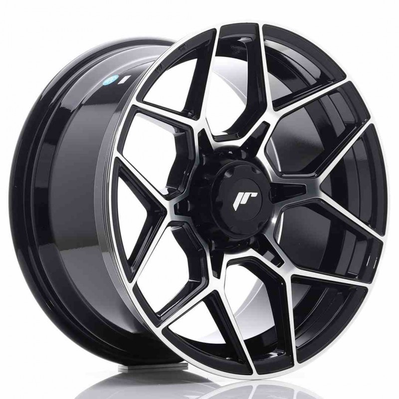 Llanta exclusiva Jr Wheels Jrx9 18x9 Et18 6x114.3 Gloss Black Machine D Face