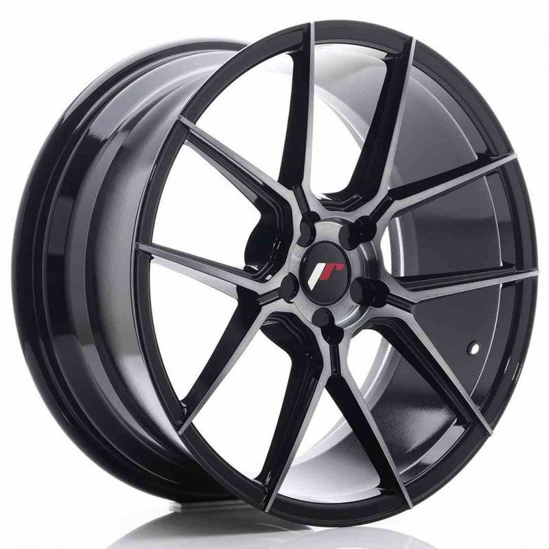 Llanta exclusiva Jr Wheels Jr30 19x8.5 Et20-42 5h Blank Black Brushed  W Tinted Face