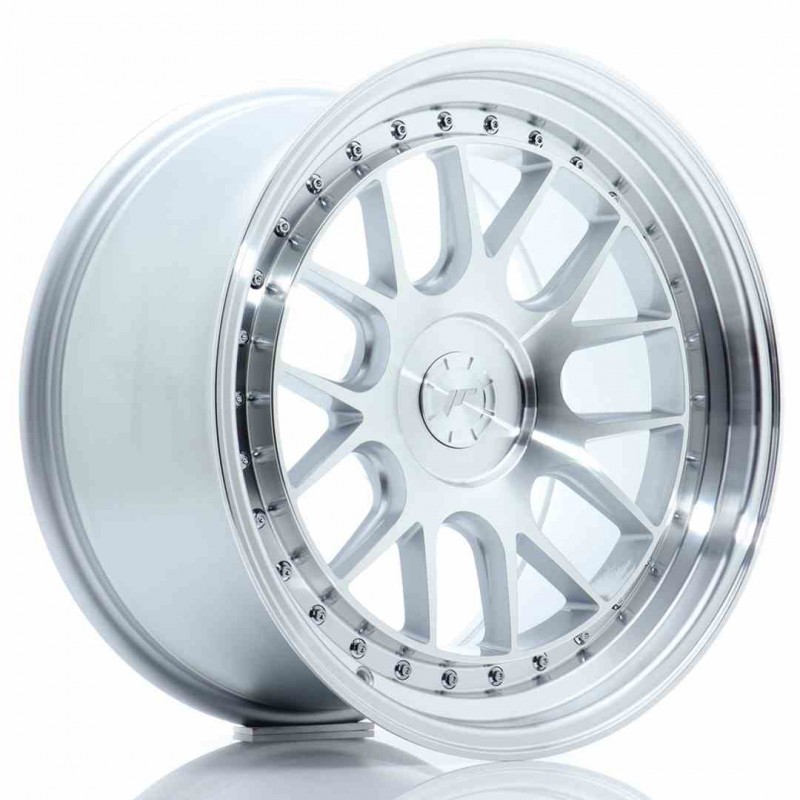 Llanta exclusiva Jr Wheels Jr40 18x9.5 Et15-35 5h Blank Silver Machin Ed Face