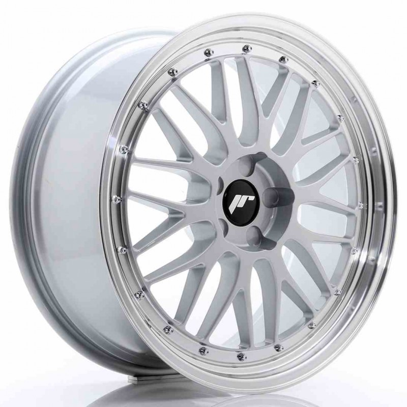 Llanta exclusiva Jr Wheels Jr23 20x8.5 Et20 5x120 Hyper Silver W Mach Ined Lip
