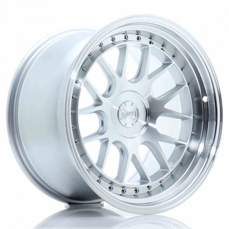 Llanta exclusiva Jr Wheels Jr40 18x10.5 Et15-22 5h Blank Silver Machi Ned Face