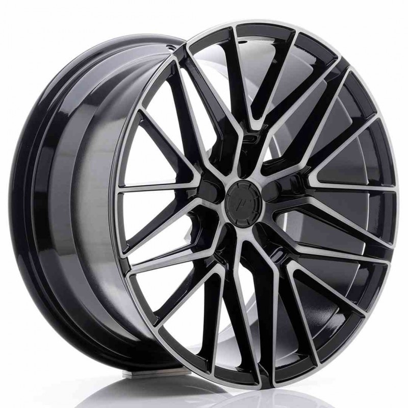 Llanta exclusiva Jr Wheels Jr38 19x9.5 Et35-45 5h Blank Black Brushed  W Tinted Face