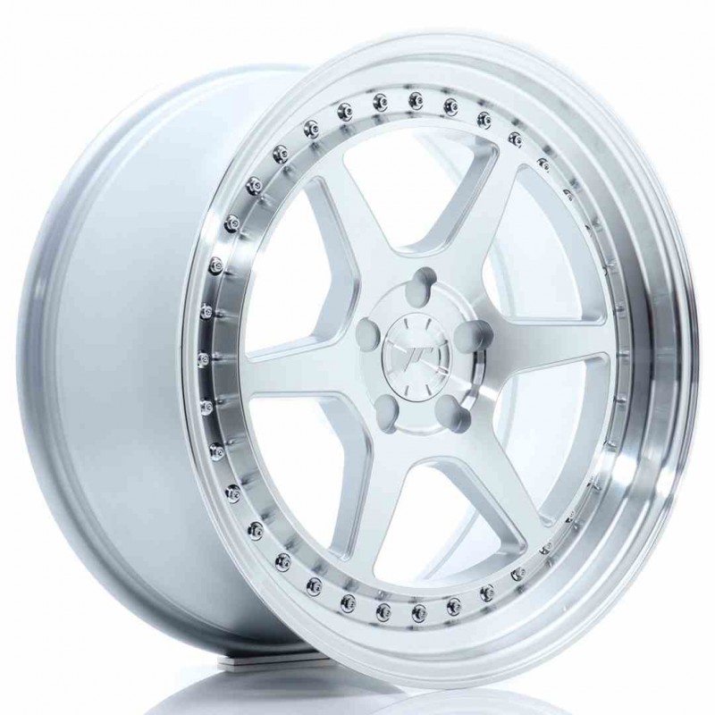 Llanta exclusiva Jr Wheels Jr43 18x8.5 Et35 5h Blank Silver W Machine D Face