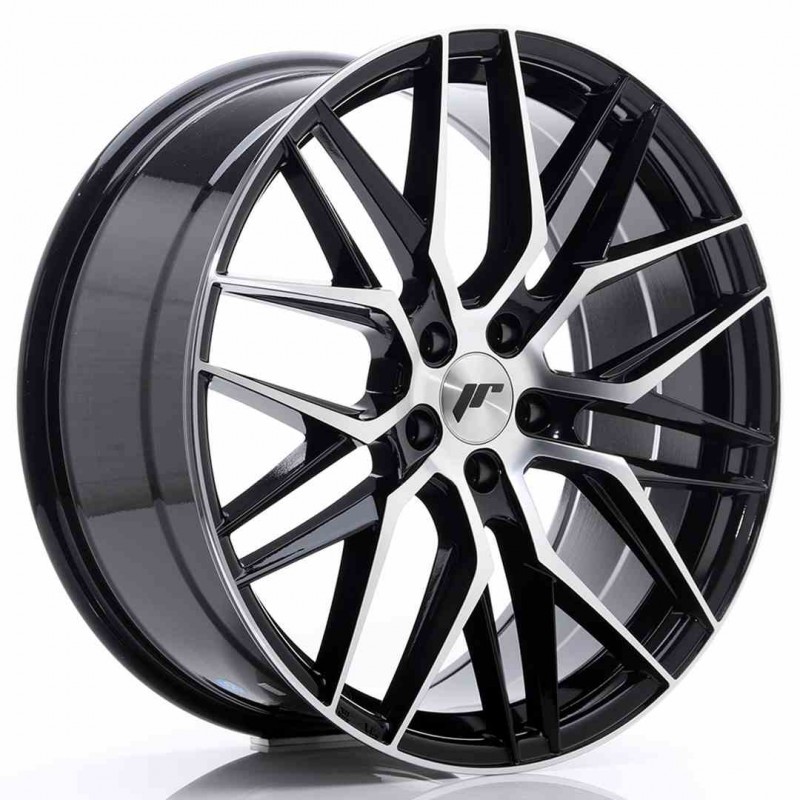 Llanta exclusiva Jr Wheels Jr28 20x8.5 Et40 5x112 Gloss Black Machine D Face