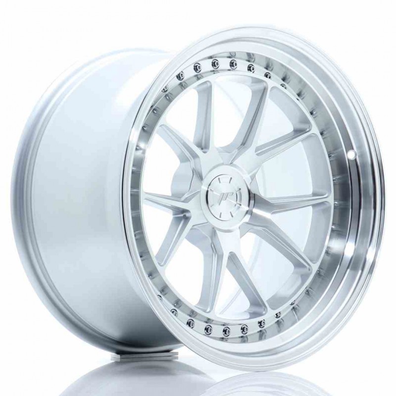 Llanta exclusiva Jr Wheels Jr39 18x10.5 Et15-22 5h Blank Silver Machi Ned Face