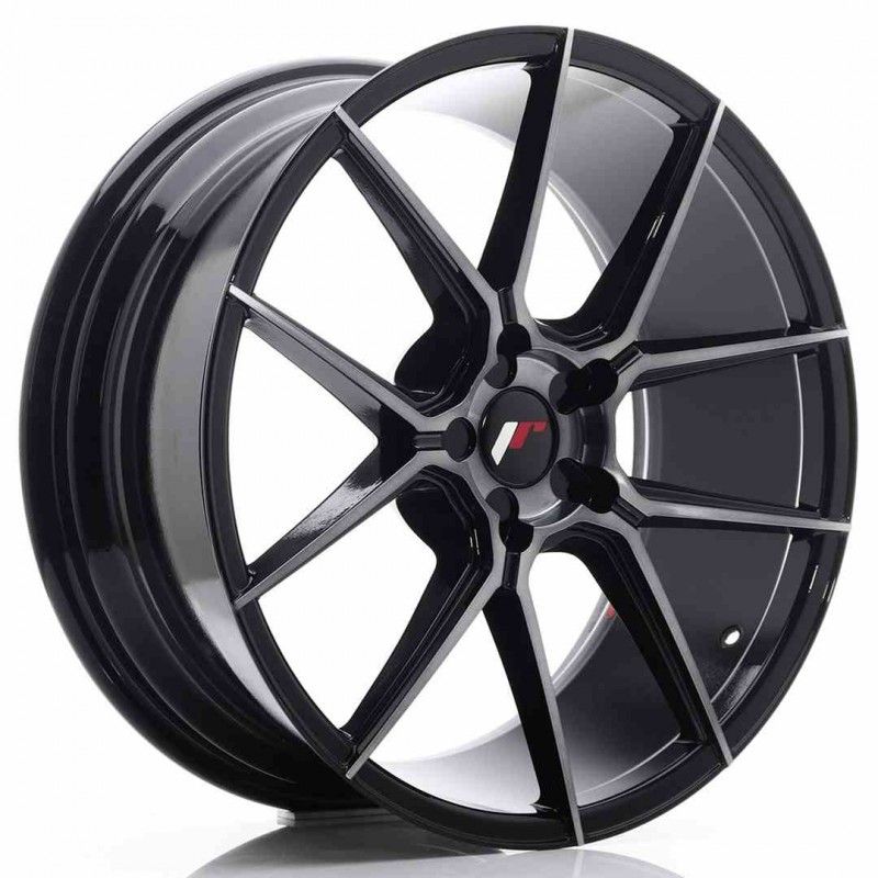 Llanta exclusiva Jr Wheels Jr30 20x8.5 Et20-42 5h Blank Black Brushed  W Tinted Face