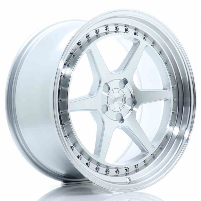 Llanta exclusiva Jr Wheels Jr43 19x9.5 Et15-35 5h Blank Silver W Mach Ined Face