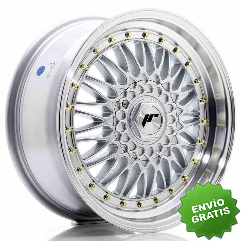 Llanta exclusiva Jr Wheels Jr9 17x7.5 Et35 4x100 114 Silver W Machined% 20lip