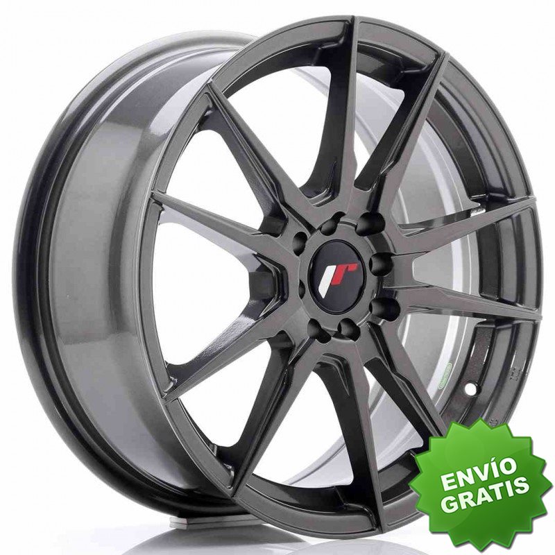 Llanta exclusiva Jr Wheels Jr21 17x7 Et40 4x100 114 Hyper Gray