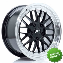 Llanta exclusiva Jr Wheels Jr23 17x8 Et35 5x100 Gloss Black W Machine D Lip