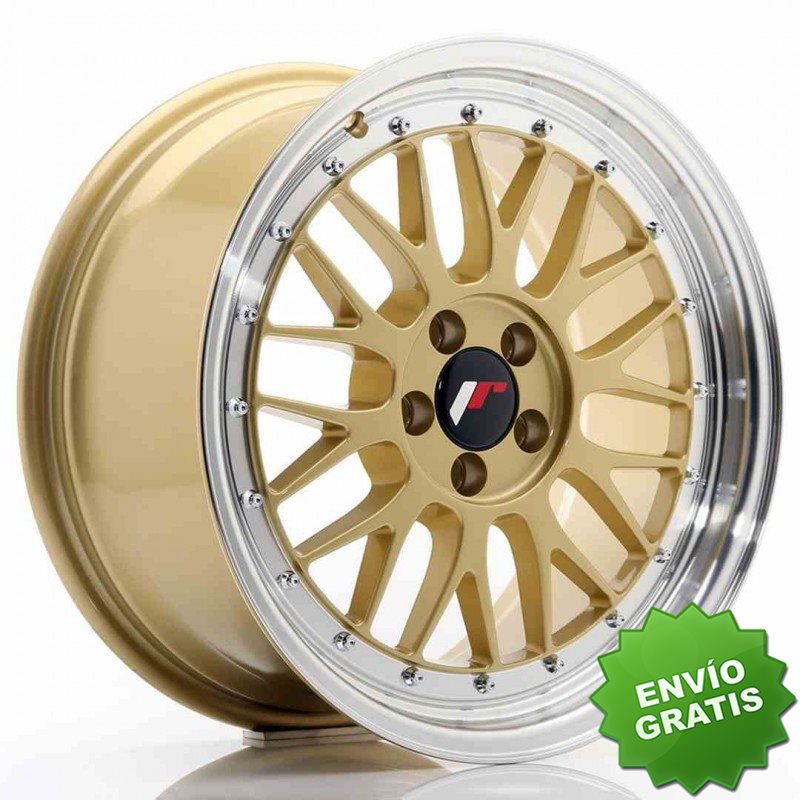 Llanta exclusiva Jr Wheels Jr23 17x8 Et35 5x100 Gold W Machined Lip