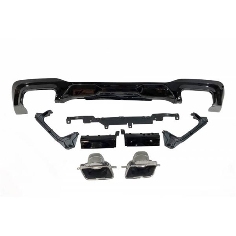 Difusor Trasero Euro Bmw F44 Look M Performance Brillante Negro