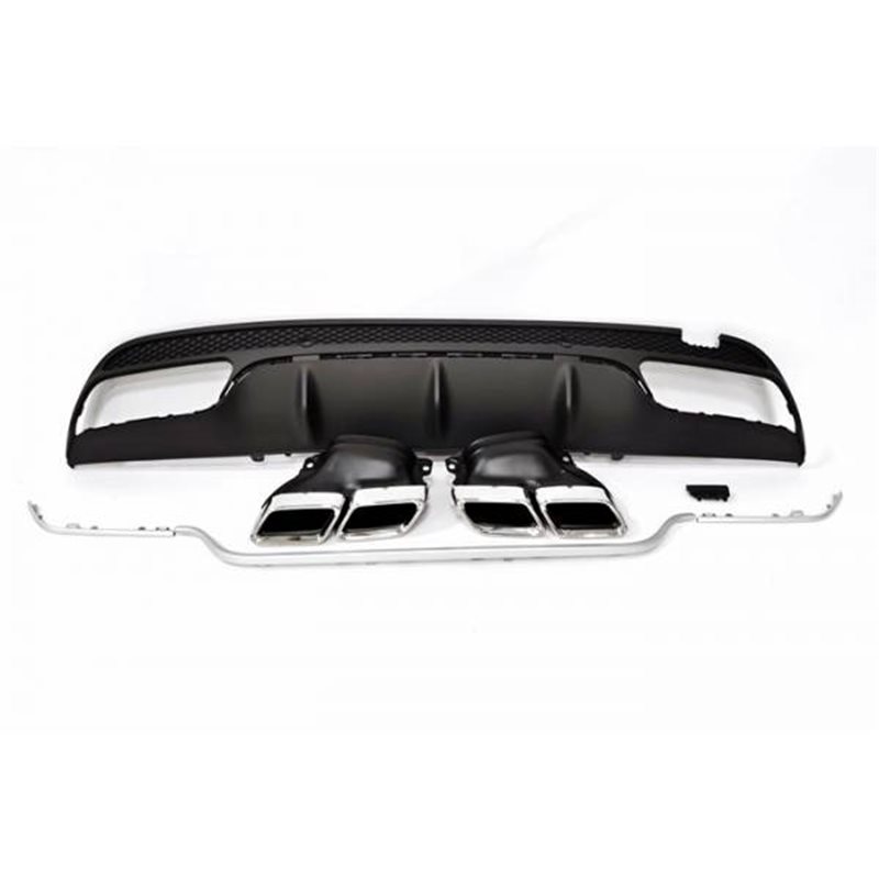 Difusor Trasero Euro Mercedes W205 2014-2018 4p / Sw Amg Look C63 Abs