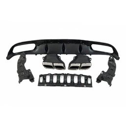 Difusor Trasero Euro Mercedes W205 2014-2018 Coupe Amg Look C63 Abs