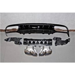 Difusor Trasero Euro Mercedes W205 Coupe 2019 Look C63 Abs