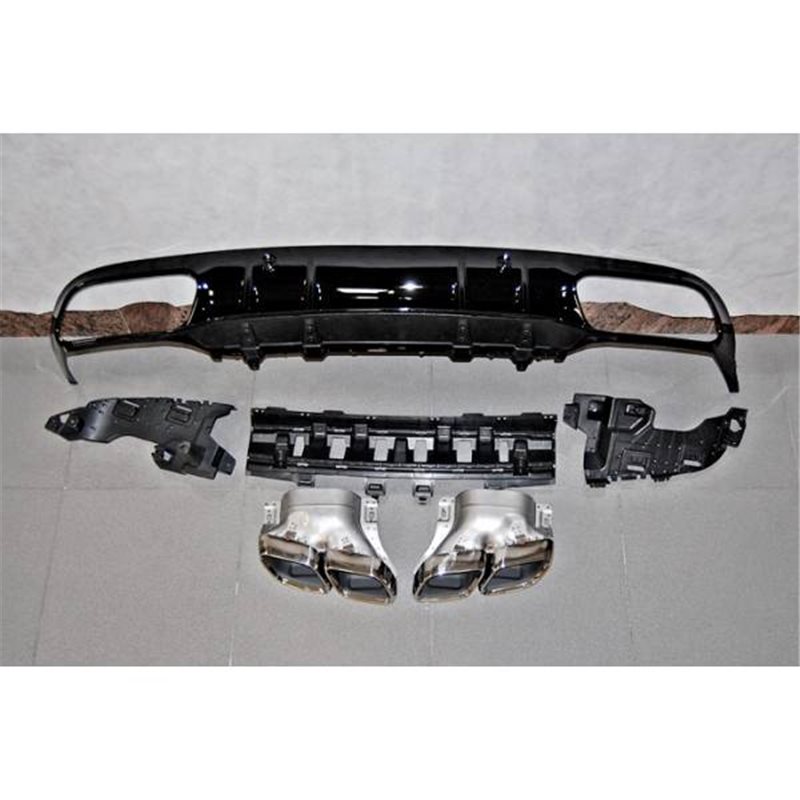 Difusor Trasero Euro Mercedes W205 Coupe 2019 Look C63 Abs