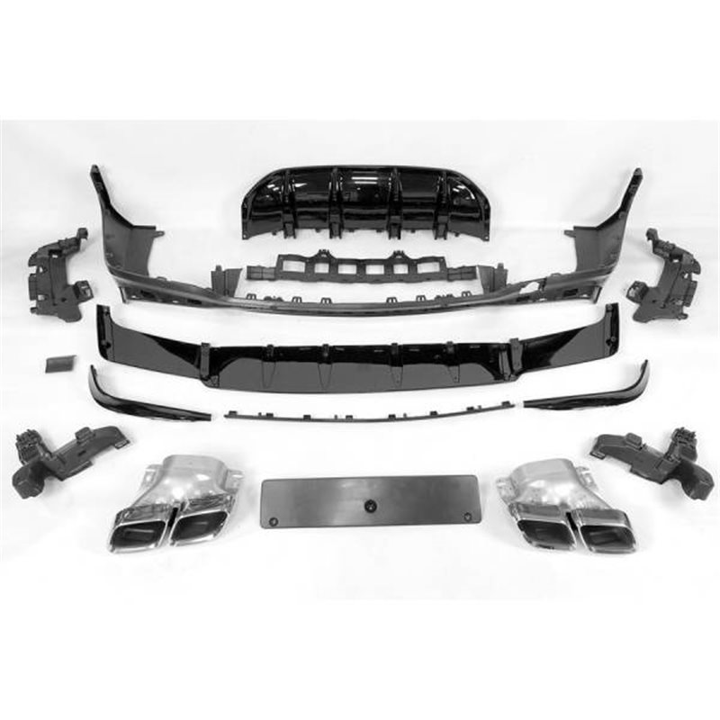 Difusor Trasero Euro Mercedes X253 Glc 2019+ Look Amg Glc63