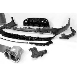 Difusor Trasero Euro Mercedes X253 Glc 2019+ Look Amg Glc63