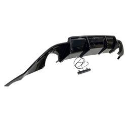 Difusor Trasero Euro Volkswagen Golf 7 Look Trc Negro Brillante