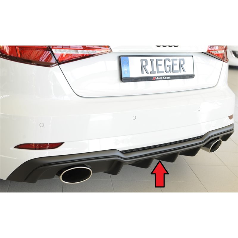 Añadido trasero Rieger Audi A3 (8V) 09.16- (ex facelift) 3-puertas (hatchback 8V1), 5-puertas (sportback 8VA) A3 S3 (8V) 09.16- 