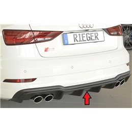 Añadido trasero Rieger Audi A3 S3 (8V) 09.16- (ex facelift) 3-puertas (cabrio 8V7), 5-puertas (sedan 8VS)