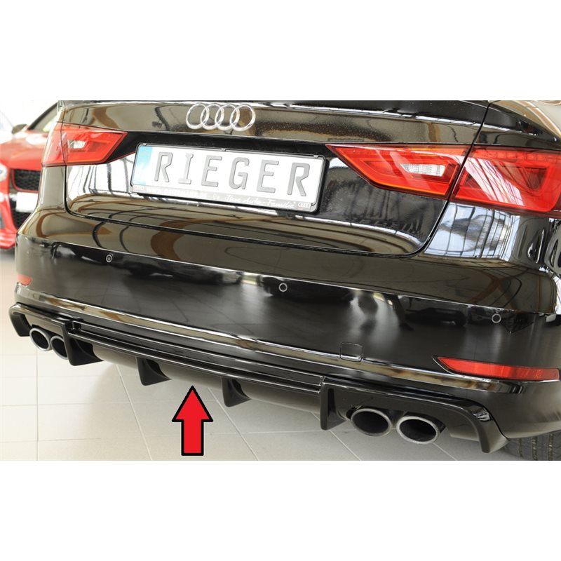 Añadido trasero Rieger Audi A3 S3 (8V) 05.13-08.16 (antes facelift) 3-puertas (cabrio 8V7), 5-puertas (sedan 8VS)