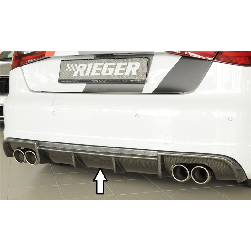 Añadido trasero Rieger Audi A3 S3 (8V) 05.13-08.16 (antes facelift) 3-puertas (hatchback 8V1), 5-puertas (sportback 8VA)