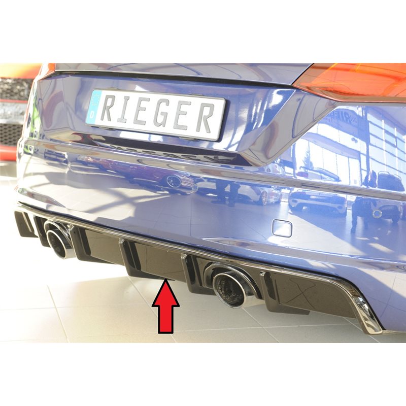 Añadido trasero Rieger Audi TT (8J-FV/8S) 07.14-08.18 (antes facelift), 09.18- (ex facelift) coupe, roadster