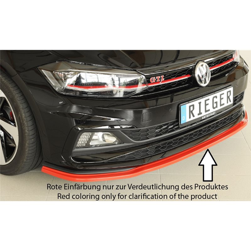 Añadido delantero Rieger VW Polo (AW) GTI 06.17-05.21 (antes facelift) 5-puertas Polo (AW) R-Line 06.17-05.21 (antes facelift) 5